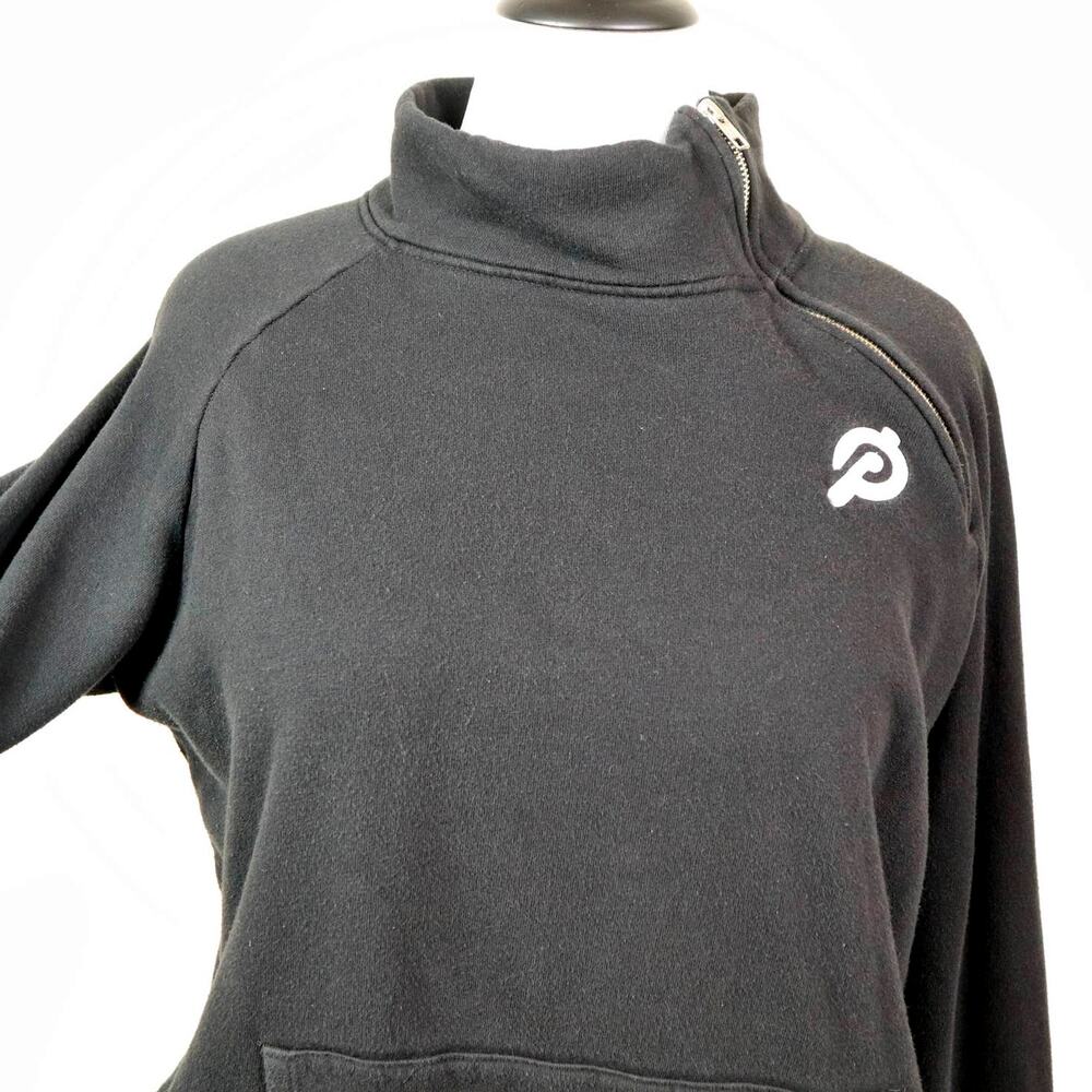 Peloton Size XL Incline Side Zip Pullover Sweatshirt Pockets Black - Picture 8 of 11